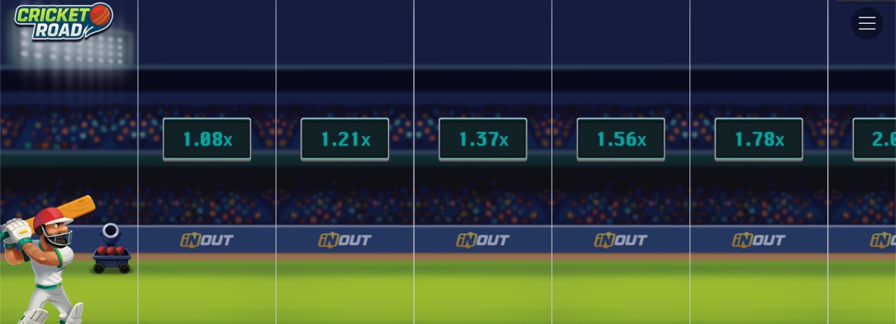 Cricket Road in-game pitch view